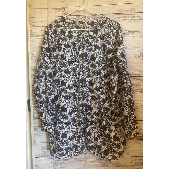 Duluth Trading Co Tops - Duluth Trading Women's XL Floral Button Down Shirt Long Sleeve